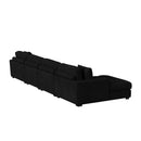 Arizona 4PC Sectional Set with LHF Chaise in Steno Black - Michael's Discount Furniture