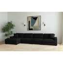Arizona 4PC Sectional Set with LHF Chaise in Steno Black - Michael's Discount Furniture