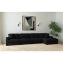 Arizona 4PC Sectional Set with RHF Chaise in Steno Black - Michael's Discount Furniture