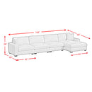Arizona 4PC Sectional Set with RHF Chaise in Steno Black - Michael's Discount Furniture