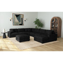 Arizona 7PC Sectional Set with RHF Chaise in Steno Black - Michael's Discount Furniture