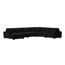 Arizona 6PC Sectional Set with LHF Chaise in Steno Black - Michael's Discount Furniture