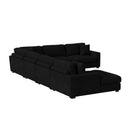 Arizona 6PC Sectional Set with LHF Chaise in Steno Black - Michael's Discount Furniture