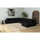 Arizona 6PC Sectional Set with RHF Chaise in Steno Black - Michael's Discount Furniture