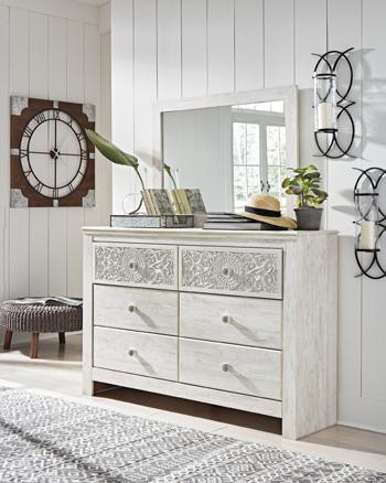ashley furniture white dresser Paxberry Dresser and Mirror