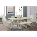 Avalanche Dining Bench in Antique White - Michael's Discount Furniture