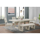 Avalanche Standard Height Dining Set in Antique White-Table and Four Chairs - Michael's Discount Furniture
