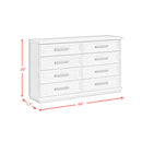 Avalanche 8-Drawer Dresser in Antique White - Michael's Discount Furniture