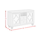Avril 60" TV Stand in Silver - Michael's Discount Furniture