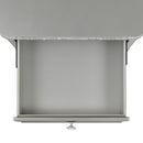 Avril Chairside Table with Power/USB in Silver - Michael's Discount Furniture