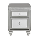 Avril Chairside Table with Power/USB in Silver - Michael's Discount Furniture