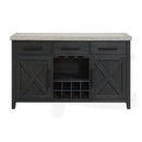 Axel Server in Light Grey and Espresso - Michael's Discount Furniture