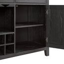 Axel Server in Light Grey and Espresso - Michael's Discount Furniture