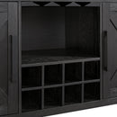 Axel Server in Light Grey and Espresso - Michael's Discount Furniture