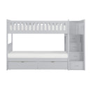 Orion-(5) Twin/Twin Step Bunk Bed with Storage Boxes image