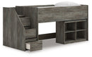 Frandern Loft Bed with Bookcase Storage - Michael's Discount Furniture