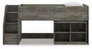 Frandern Loft Bed with Bookcase Storage - Michael's Discount Furniture