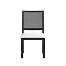 Bahama Breeze Dining Chair with White Fabric in Black (2 Per Carton) - Michael's Discount Furniture