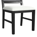 Bahama Breeze Dining Chair with White Fabric in Black (2 Per Carton) - Michael's Discount Furniture