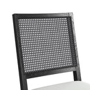 Bahama Breeze Dining Chair with White Fabric in Black (2 Per Carton) - Michael's Discount Furniture