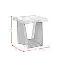 Beckley End Table Complete in Dark Marble Top - Michael's Discount Furniture