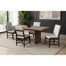 Brisbane Standard Height Dining Set in Brown-Table and Four Fabric Chairs - Michael's Discount Furniture