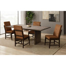 Brisbane Dining Side Chair with Bozeman Brown PU in Brown (2 Per Carton) - Michael's Discount Furniture