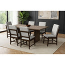 Brisbane Standard Height Dining Set in Brown-Table and Four Fabric Chairs - Michael's Discount Furniture