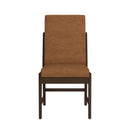 Brisbane Dining Side Chair with Bozeman Brown PU in Brown (2 Per Carton) - Michael's Discount Furniture