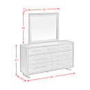 Brisbane Dresser and Mirror Set with LED in Brown - Michael's Discount Furniture