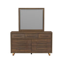 Brisbane Dresser and Mirror Set with LED in Brown - Michael's Discount Furniture