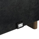 Brisbane UPH Bedroom Set with Boucle Beige and LED - Michael's Discount Furniture