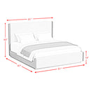 Brisbane UPH Bed with Boucle Beige and LED - Michael's Discount Furniture