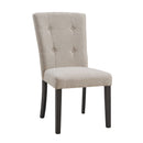 Lexi Tufted Fabric Side Chair in Beige (2 Per Pack) - Michael's Discount Furniture
