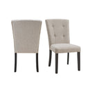 Lexi Tufted Fabric Side Chair in Beige (2 Per Pack) - Michael's Discount Furniture
