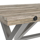 (D680-31) Callista- Rectangular Table- Beach/Natural Metal - Michael's Discount Furniture