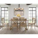 (D680-33) Callista- Folding Top Dining Table- Beach/Natural Metal - Michael's Discount Furniture
