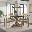 Callista Round Standard Height 5PC Dining Set-Table and Four Chairs - Michael's Discount Furniture