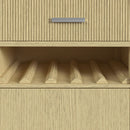 Cambrie Buffet with LED and Power in Off-White and Natural - Michael's Discount Furniture