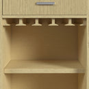 Cambrie Buffet with LED and Power in Off-White and Natural - Michael's Discount Furniture