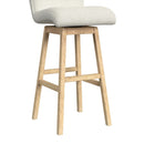 Cambrie UPH Swivel Bar Stool with Beige Boucle in Natural (2 Per Carton) - Michael's Discount Furniture