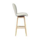 Cambrie UPH Swivel Bar Stool with Beige Boucle in Natural (2 Per Carton) - Michael's Discount Furniture