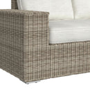 Carmona 6PC Conversion Set in Natural and Olefin Beige with Ottoman - Michael's Discount Furniture