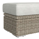 Carmona 6PC Conversion Set in Natural and Olefin Beige with Ottoman - Michael's Discount Furniture