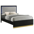 Caraway Panel Bed with LED Lighting - Michael's Discount Furniture