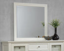 Sandy Beach Rectangular Dresser Mirror Cream White - Michael's Discount Furniture
