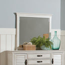 Franco Rectangular Dresser Mirror Antique White - Michael's Discount Furniture