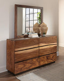 Winslow Dresser Mirror Smokey Walnut - Michael's Discount Furniture