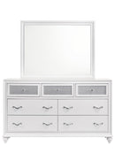 Barzini Rectangle Dresser Mirror White - Michael's Discount Furniture