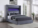 Tisdall Wingback Bed with Flame Visualizer - Michael's Discount Furniture